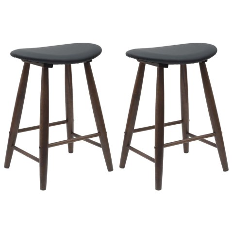 KRZESŁA JADALNE 2 SZT. JASNY BRĄZ 46X37X63CM DREWNO GUMOWE