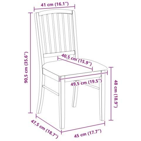 KRZESŁA JADALNE 2 SZT. JASNY BRĄZ 50X52,5X91CM