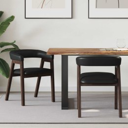 KRZESŁA JADALNE 2 SZT. JASNY BRĄZ 54X57X73CM DREWNO GUMOWE