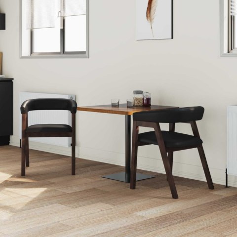 KRZESŁA JADALNE 2 SZT. JASNY BRĄZ 54X57X73CM DREWNO GUMOWE