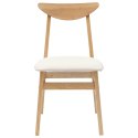 KRZESŁA JADALNE 2 SZT. NATURALNY 42X47.5X81CM DREWNO GUMOWE