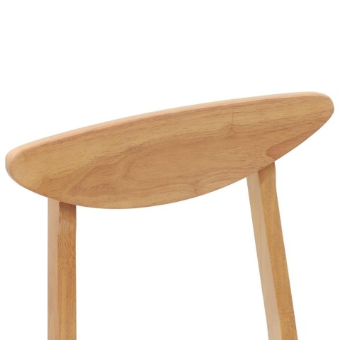 KRZESŁA JADALNE 2 SZT. NATURALNY 42X47.5X81CM DREWNO GUMOWE