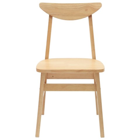 KRZESŁA JADALNE 2 SZT. NATURALNY 42X47.5X81CM DREWNO GUMOWE