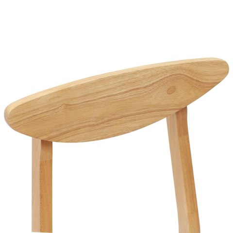 KRZESŁA JADALNE 2 SZT. NATURALNY 42X47.5X81CM DREWNO GUMOWE