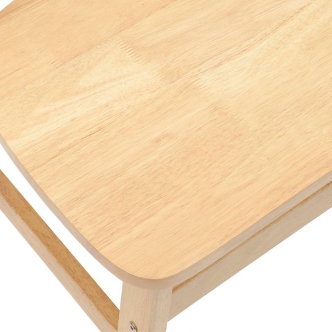 KRZESŁA JADALNE 2 SZT. NATURALNY 42X47.5X81CM DREWNO GUMOWE