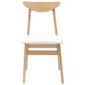 KRZESŁA JADALNE 2 SZT. NATURALNY 42X47.5X81CM DREWNO GUMOWE