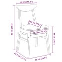 KRZESŁA JADALNE 2 SZT. NATURALNY 42X47.5X81CM DREWNO GUMOWE