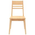 KRZESŁA JADALNE 2 SZT. NATURALNY 43X54X89CM DREWNO GUMOWE