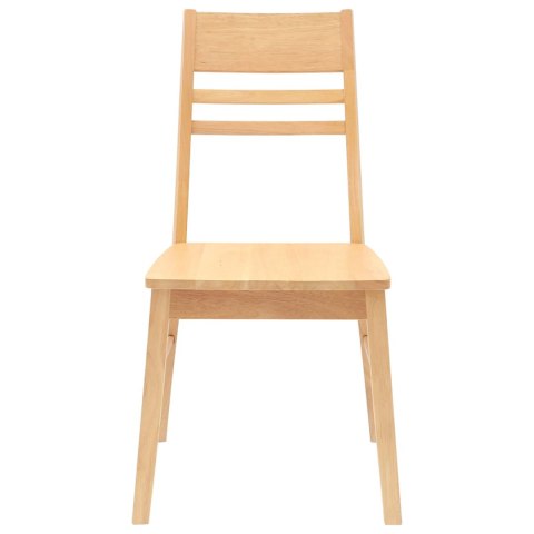 KRZESŁA JADALNE 2 SZT. NATURALNY 43X54X89CM DREWNO GUMOWE