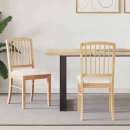 KRZESŁA JADALNE 2 SZT. NATURALNY 50X52,5X91CM DREWNO GUMOWE