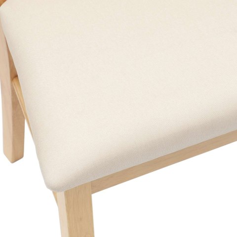 KRZESŁA JADALNE 2 SZT. NATURALNY 50X52,5X91CM DREWNO GUMOWE