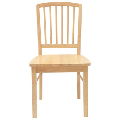 KRZESŁA JADALNE 2 SZT. NATURALNY 50X52,5X91CM DREWNO GUMOWE