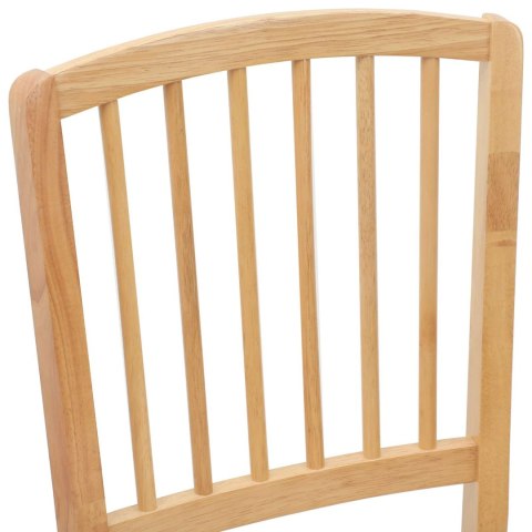 KRZESŁA JADALNE 2 SZT. NATURALNY 50X52,5X91CM DREWNO GUMOWE
