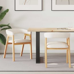 KRZESŁA JADALNE 2 SZT. NATURALNY 54X57X73CM DREWNO GUMOWE