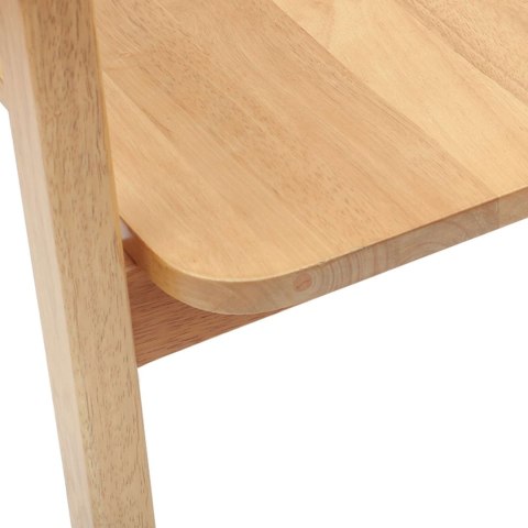 KRZESŁA JADALNE 2 SZT. NATURALNY 54X57X73CM DREWNO GUMOWE