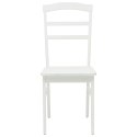 KRZESŁO JADALNIANE 2 SZT. BIAŁY DREWNO GUMOWE