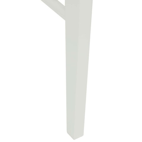 KRZESŁO JADALNIANE 2 SZT. BIAŁY I NATURALNY DREWNO GUMOWE