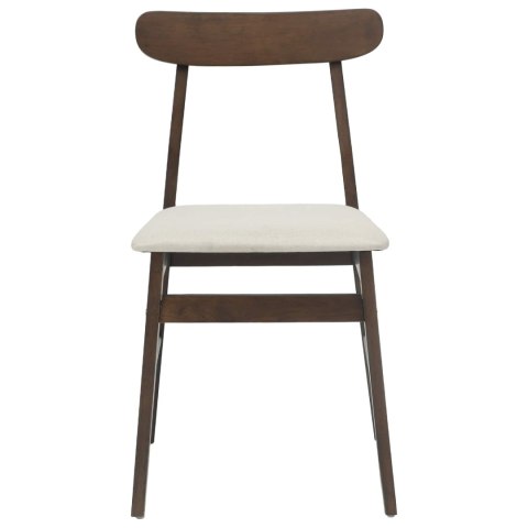 KRZESŁO JADALNIANE 2 SZT. CIEMNY BRĄZOWY JASNY DREWNO GUMOWE