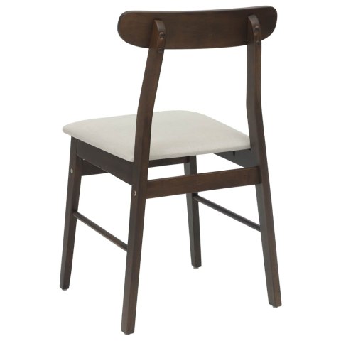 KRZESŁO JADALNIANE 2 SZT. CIEMNY BRĄZOWY JASNY DREWNO GUMOWE