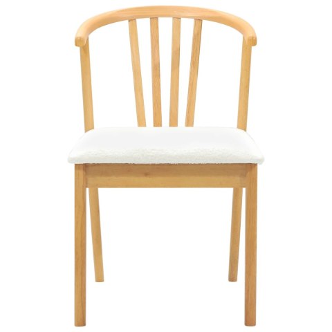 KRZESŁO JADALNIANE 2 SZT. NATURALNE I BIAŁE