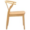 KRZESŁO JADALNIANE 2 SZT. NATURALNY DREWNO GUMOWE