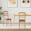 KRZESŁO JADALNIANE 2 SZT. NATURALNY DREWNO GUMOWE