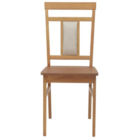 KRZESŁO JADALNIANE 2 SZT. NATURALNY DREWNO GUMOWE