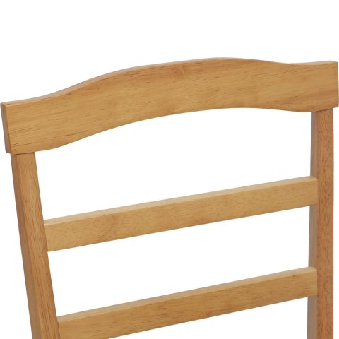 KRZESŁO JADALNIANE 2 SZT. NATURALNY I JASNY DREWNO GUMOWE