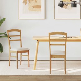 KRZESŁO JADALNIANE 2 SZT. NATURALNY I JASNY DREWNO GUMOWE