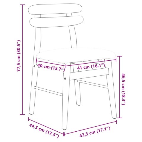 KRZESŁO JADALNIANE 2 SZT. NATURALNY I JASNY DREWNO GUMOWE