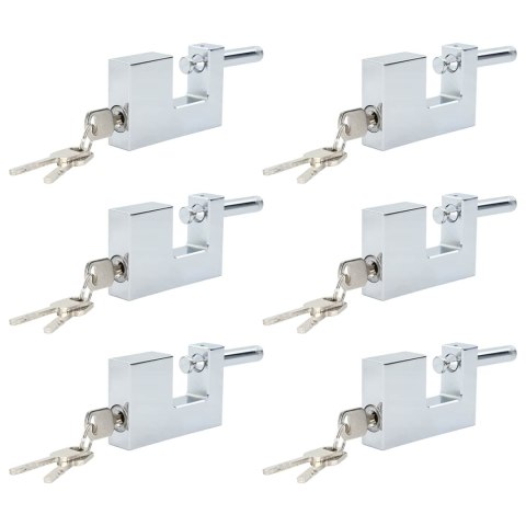 KŁÓDKA 6 SZT. SREBRNY 8,7X1,9X5,5CM ŻELAZO