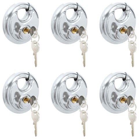 KŁÓDKI DISCUS Z KLUCZAMI 6 SZT. SREBRNY 9X2.8X9CM