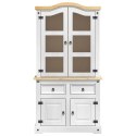 SZAFKA KOMODA Z SZUFLADĄ BIAŁY 100X48,5X179CM LITE DREWNO SOSNOWE