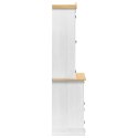 SZAFKA KOMODA Z SZUFLADĄ BIAŁY 100X48,5X179CM LITE DREWNO SOSNOWE