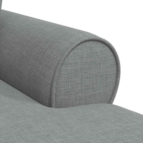 CHAISE LOUNGE Z FARTUSZKIEM JASNOSZARY 91X157X91CM TKANINA
