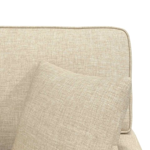 CHAISE LOUNGE Z FARTUSZKIEM KREMOWY 91X157X91CM TKANINA