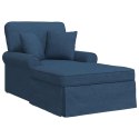 CHAISE LOUNGE Z FARTUSZKIEM NIEBIESKI 91X157X91CM TKANINA