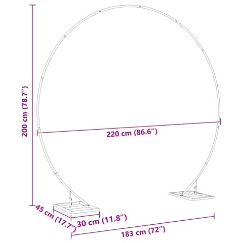 ŁUK ŚLUBNY ZŁOTY 220X45X200CM STAL