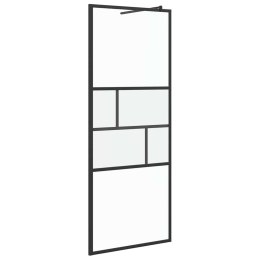 ŚCIANA PRYSZNICOWA TYPU WALK-IN CZARNY 80X195X0.5CM