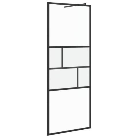 ŚCIANA PRYSZNICOWA TYPU WALK-IN CZARNY 80X195X0.5CM