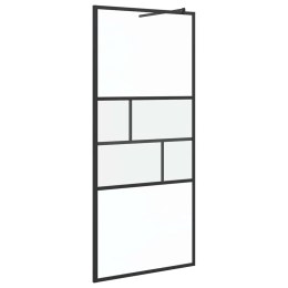 ŚCIANA PRYSZNICOWA TYPU WALK-IN CZARNY 80X195X0.5CM