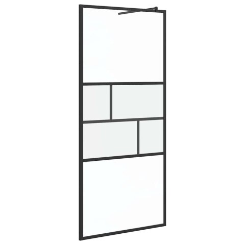 ŚCIANA PRYSZNICOWA TYPU WALK-IN CZARNY 80X195X0.5CM