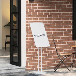 STOISKA NA TARGI BIAŁY 26,5X26,5X127CM STAL