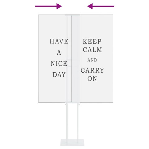 STOISKA NA TARGI BIAŁY 30X24X214CM STAL