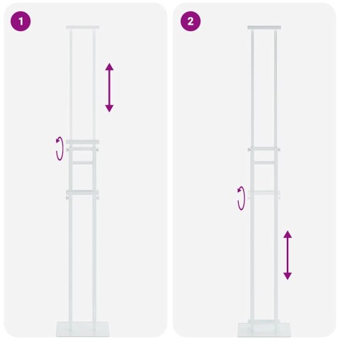 STOISKA NA TARGI BIAŁY 30X24X214CM STAL