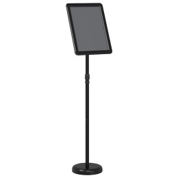 STOISKA NA TARGI CZARNY 25X25X125CM ALUMINIUM