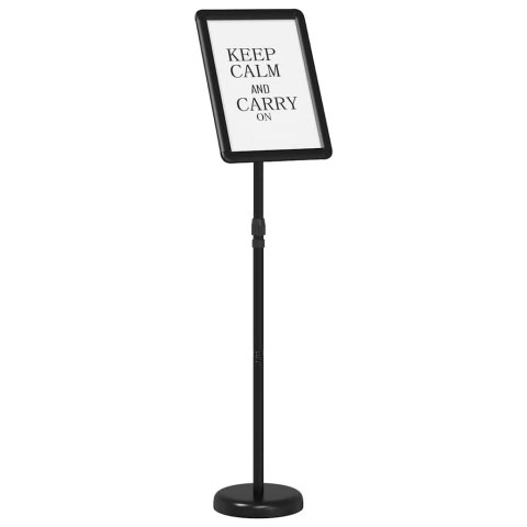 STOISKA NA TARGI CZARNY 25X25X125CM ALUMINIUM