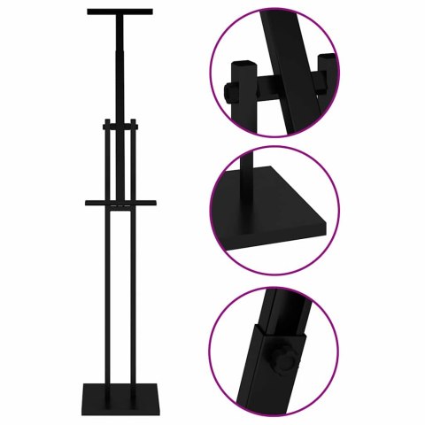 STOISKA NA TARGI CZARNY 26,5X26,5X127CM STAL