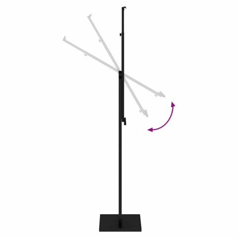 STOISKA NA TARGI CZARNY 26,5X26,5X127CM STAL