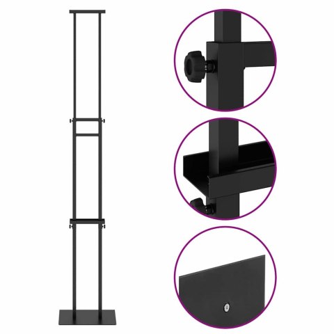 STOISKA NA TARGI CZARNY 30X24X214CM STAL